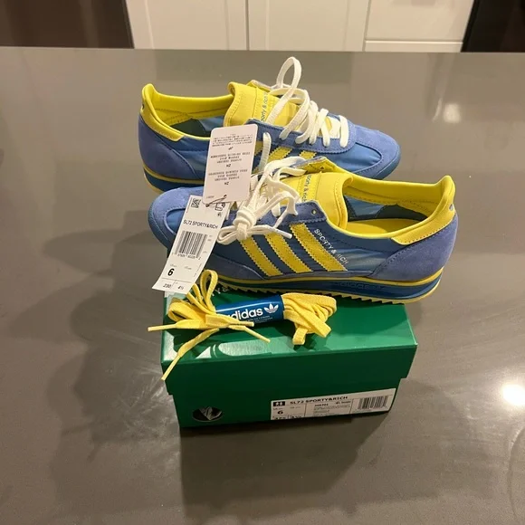 adidas | Shoes | Adidas X Sporty And Rich Blue And Yellow Sneakers |  Poshmark